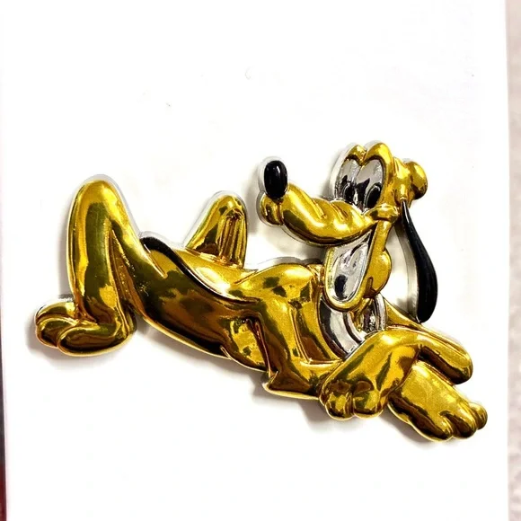 Disney Parks Pluto Metallic Shiny Pin - Picture 2 of 5
